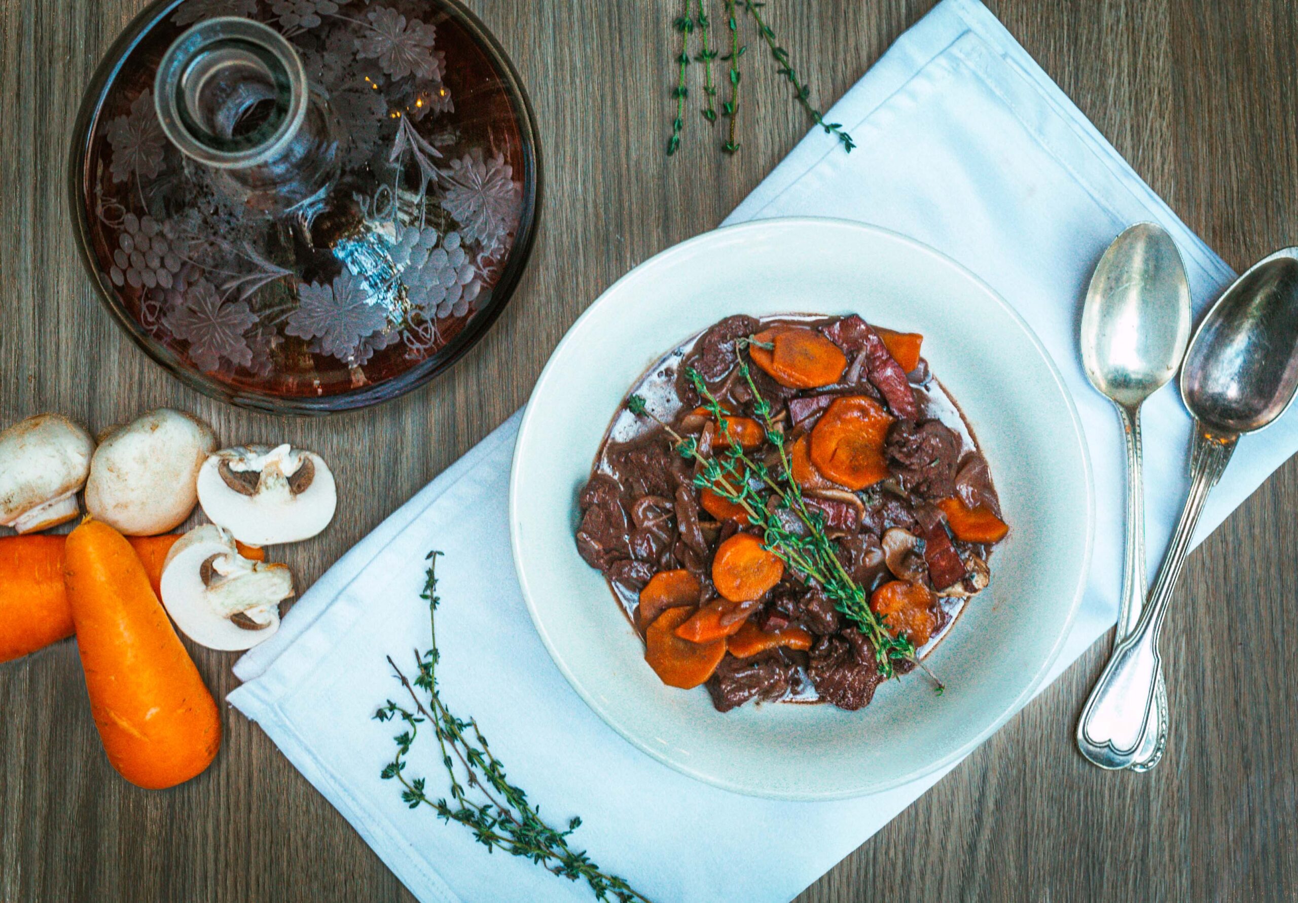 Tenderloin stew (Beuf Bourguignon)